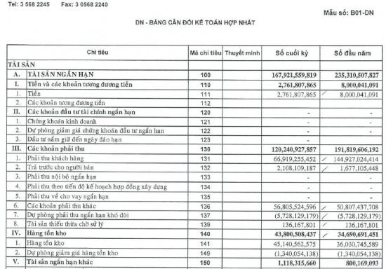 Báo cáo tài chính Hợp nhất Quý 2 năm 2018