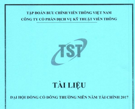 Tài liệu họp Đại hội đồng cổ đông năm tài chính 2017